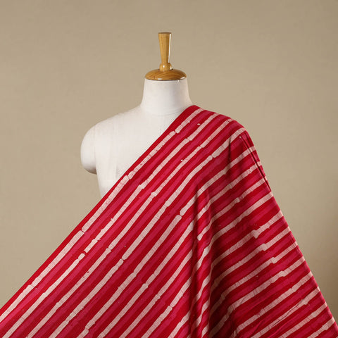 Red - kutch batik cotton fabric 16 - handcrafted