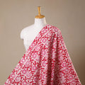 Red - kutch batik cotton fabric 72 - handcrafted