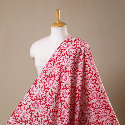 Red - kutch batik cotton fabric 72 - handcrafted