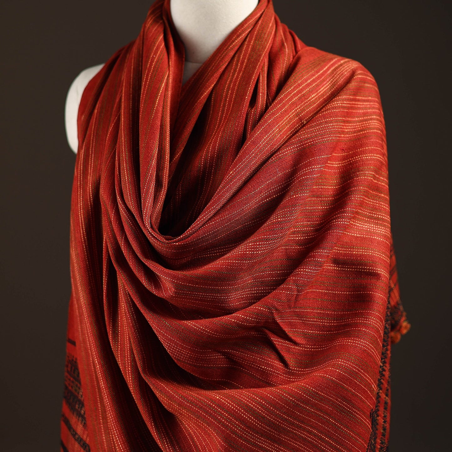 Kutch bhujodi handwoven wool shawl 48 - handcrafted