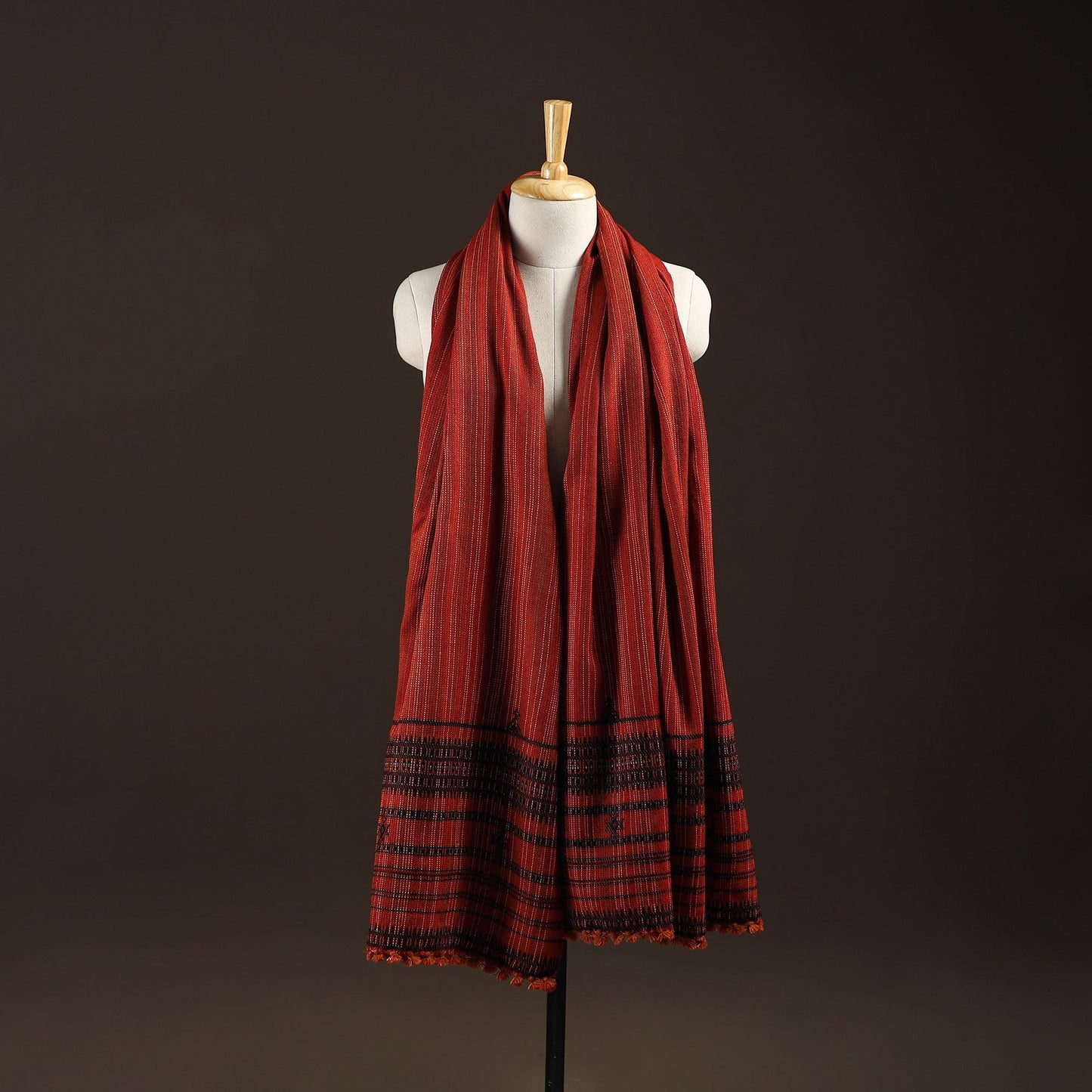 Kutch bhujodi handwoven wool shawl 48 - handcrafted