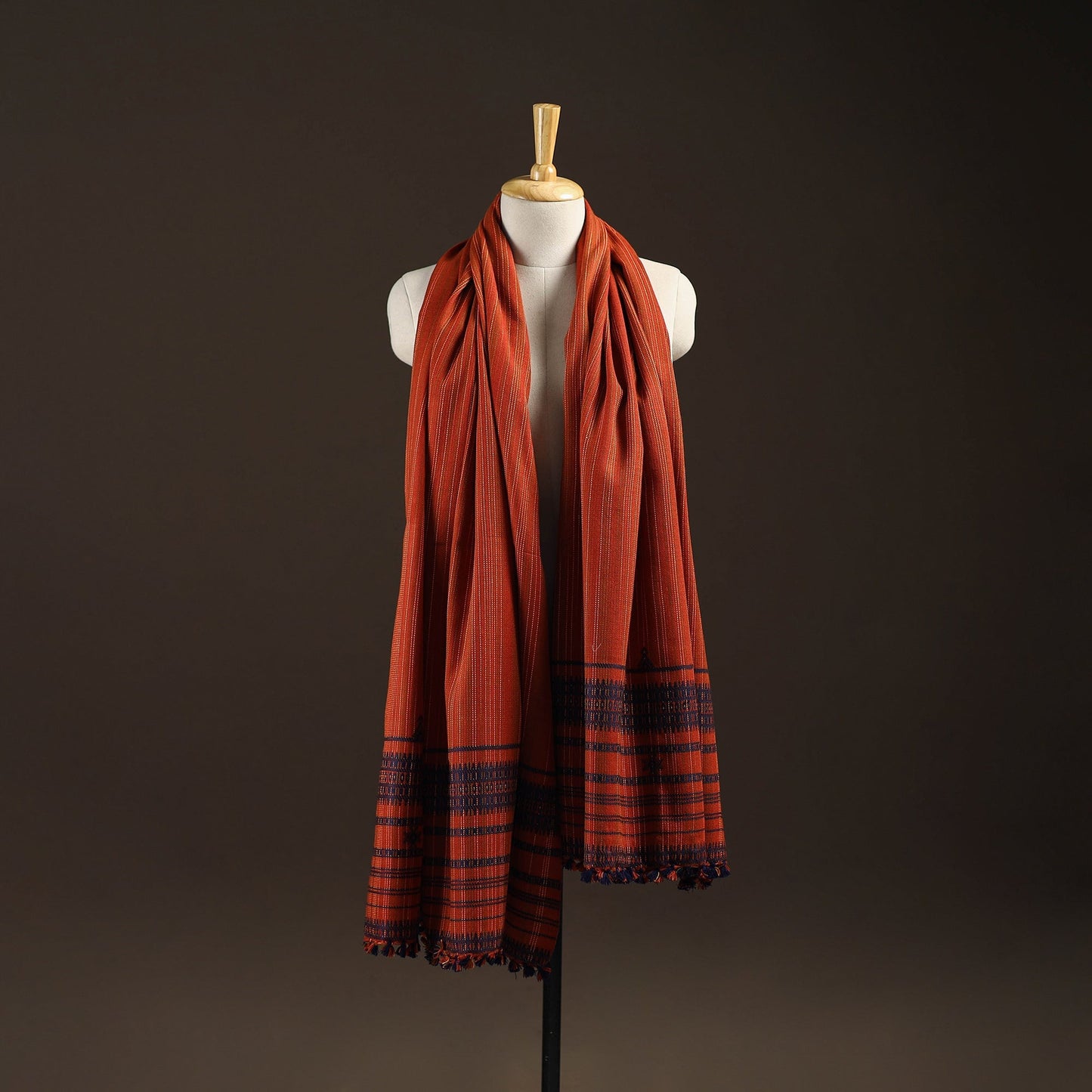 Kutch bhujodi handwoven wool shawl 52 - handcrafted