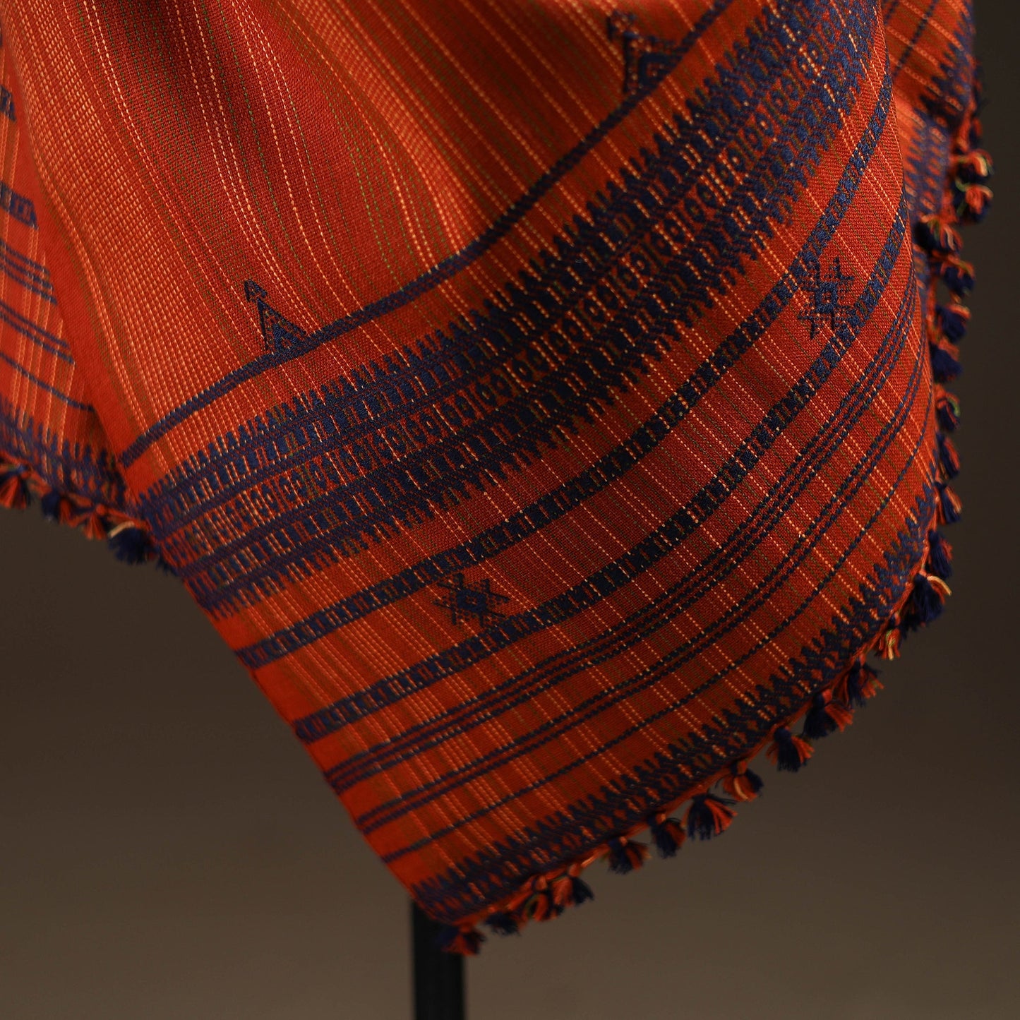 Kutch bhujodi handwoven wool shawl 52 - handcrafted