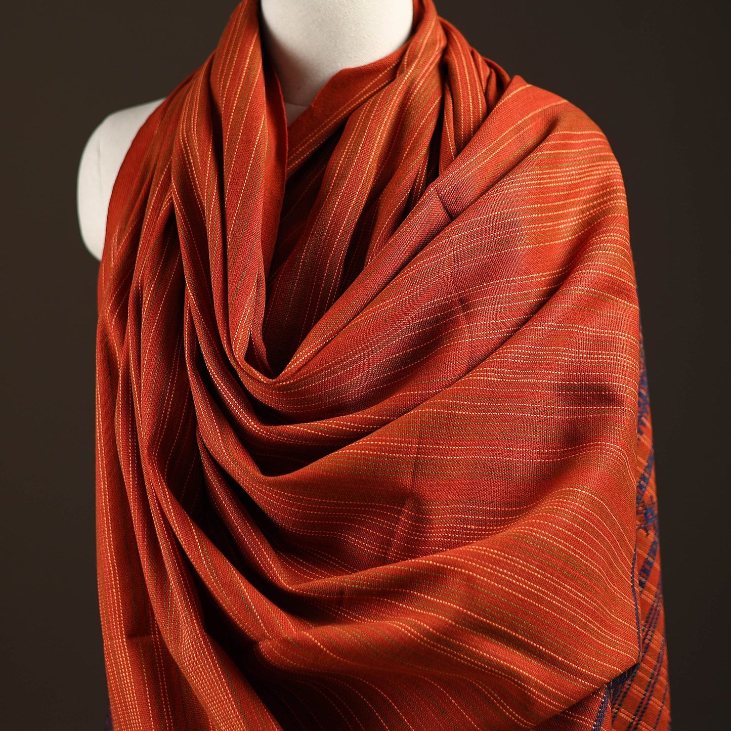 Kutch bhujodi handwoven wool shawl 52 - handcrafted