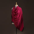 Kutch bhujodi handwoven merino wool bandhani tie-dye shawl