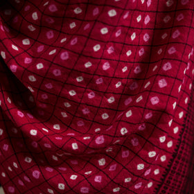 Kutch bhujodi handwoven merino wool bandhani tie-dye shawl