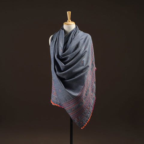 Kutch bhujodi handwoven merino wool dhabla shawl 18