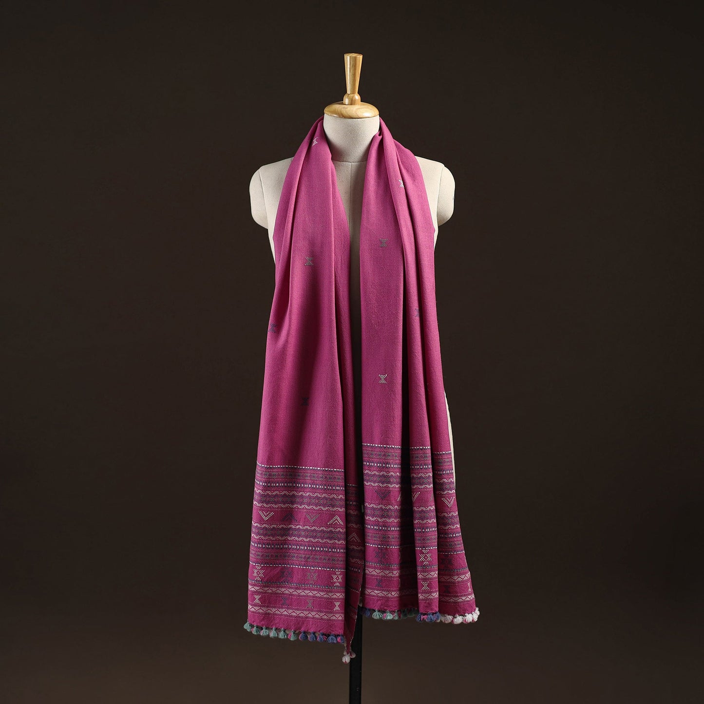 Kutch bhujodi handwoven merino wool dhabla shawl 20