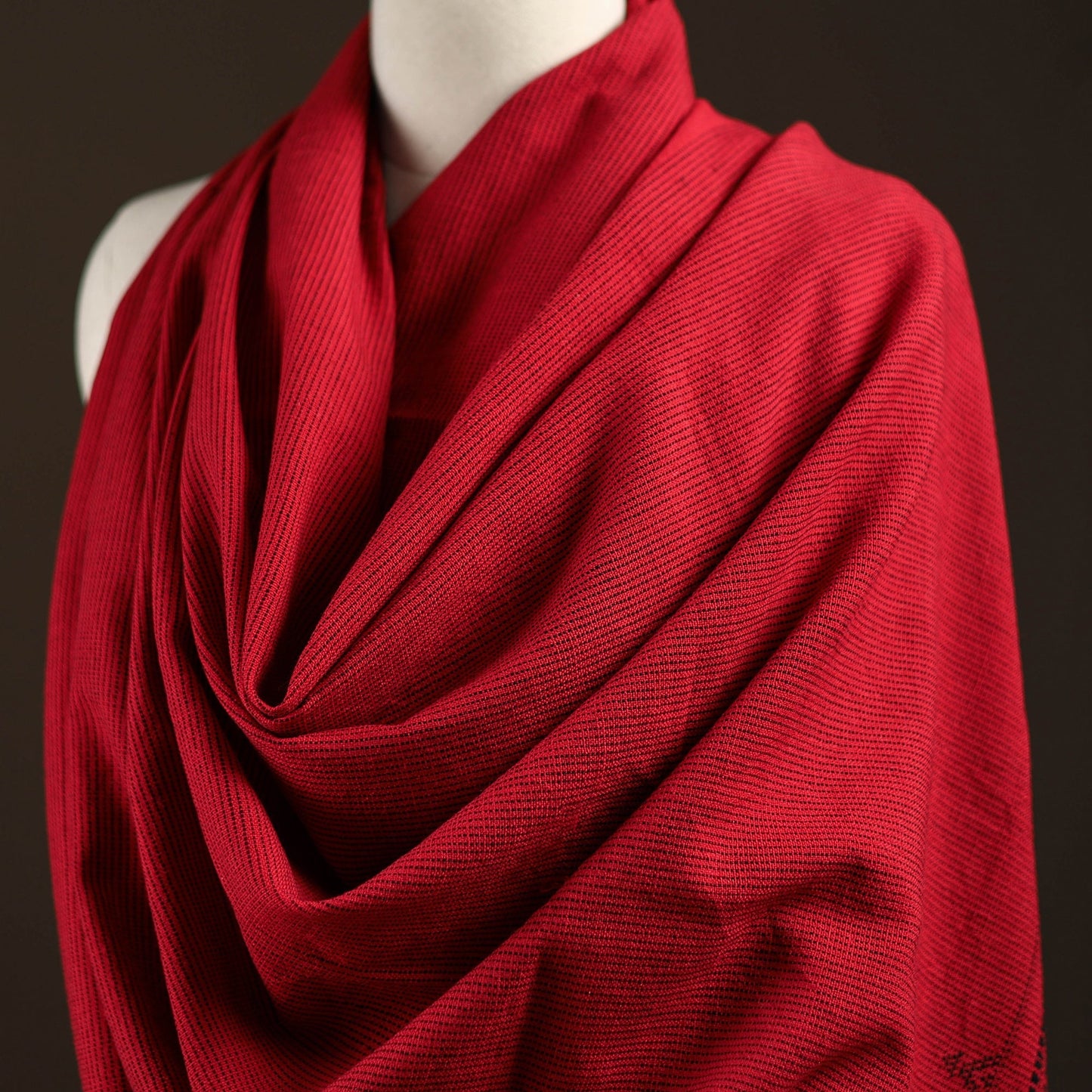 Kutch bhujodi handwoven merino wool shawl 113 - handcrafted