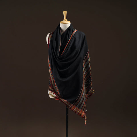 Kutch bhujodi handwoven merino wool shawl 38 - handcrafted