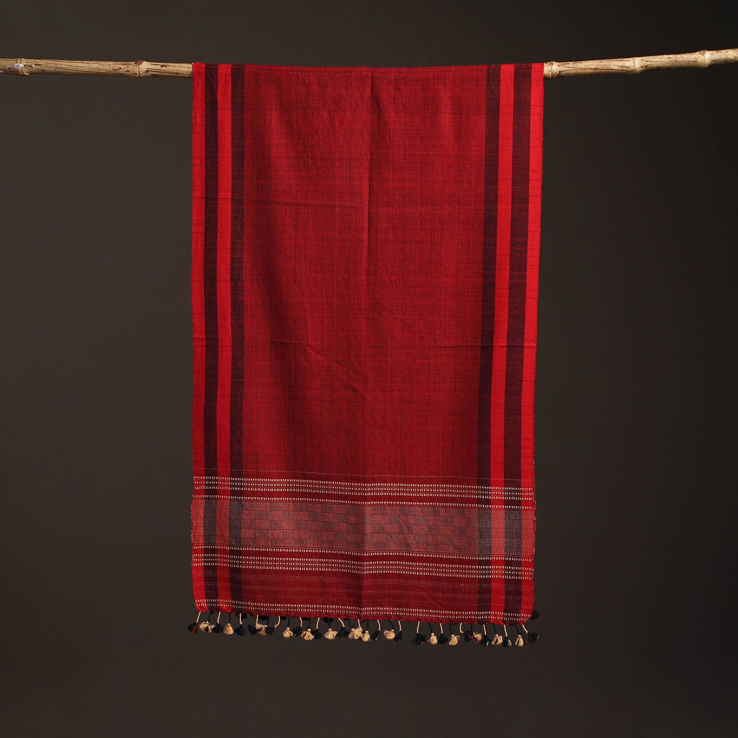 Kutch bhujodi handwoven merino wool stole 206 - handcrafted