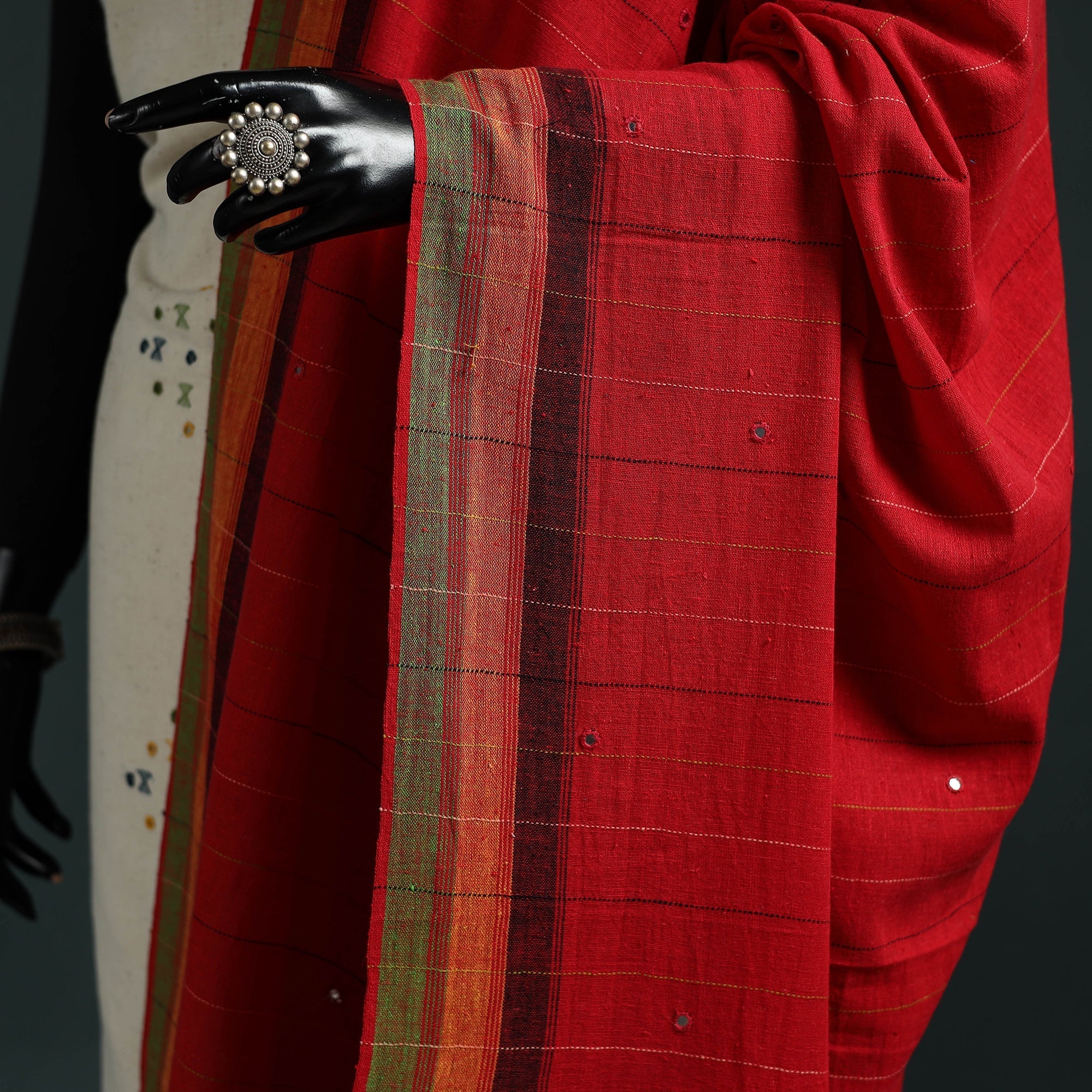Kutch bhujodi handwoven mirror work organic kala cotton