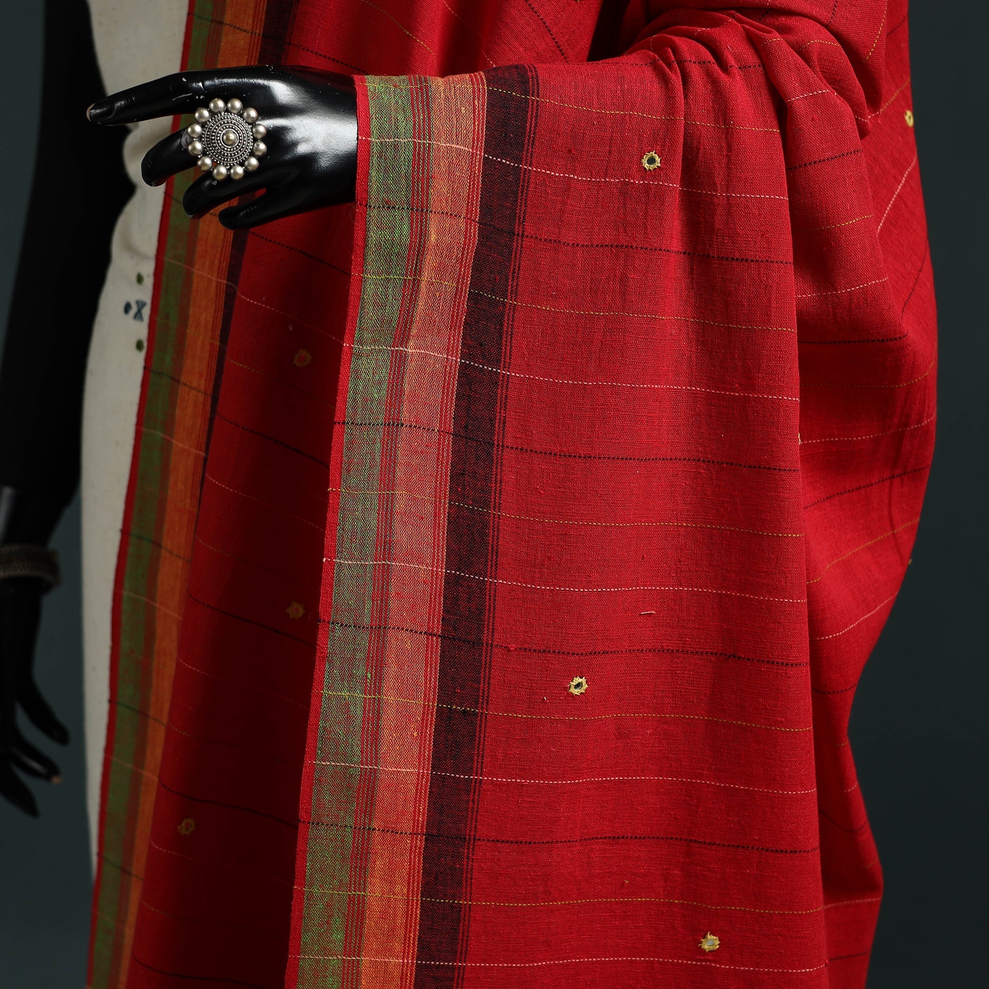 Kutch bhujodi handwoven mirror work organic kala cotton