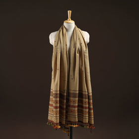 Kutch bhujodi mirror work handwoven merino wool shawl 27