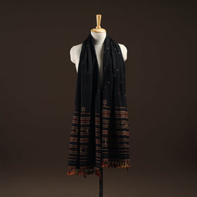 Kutch bhujodi mirror work handwoven merino wool shawl 28