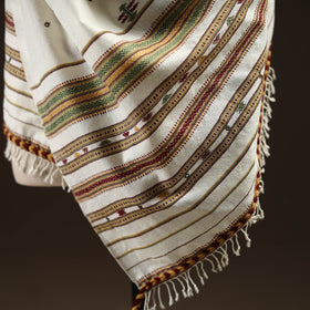 Kutch bhujodi mirror work handwoven merino wool shawl 29