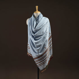 Kutch bhujodi mirror work handwoven merino wool shawl 31