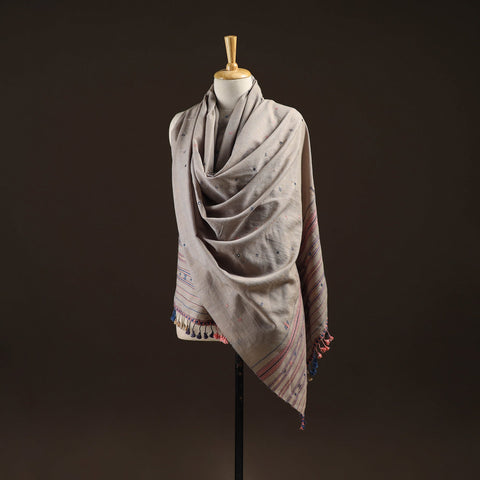 Kutch bhujodi mirror work handwoven merino wool shawl 32