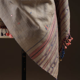 Kutch bhujodi mirror work handwoven merino wool shawl 32