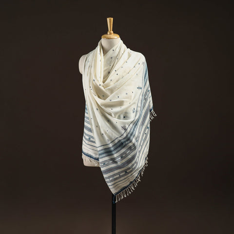 Kutch bhujodi mirror work handwoven merino wool shawl 33