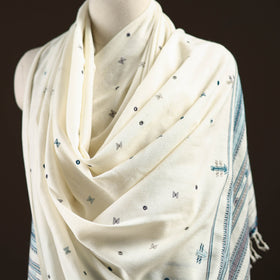 Kutch bhujodi mirror work handwoven merino wool shawl 33