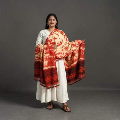 Buy Red Kutch Bhujodi Weaving Handloom Cotton Dupatta