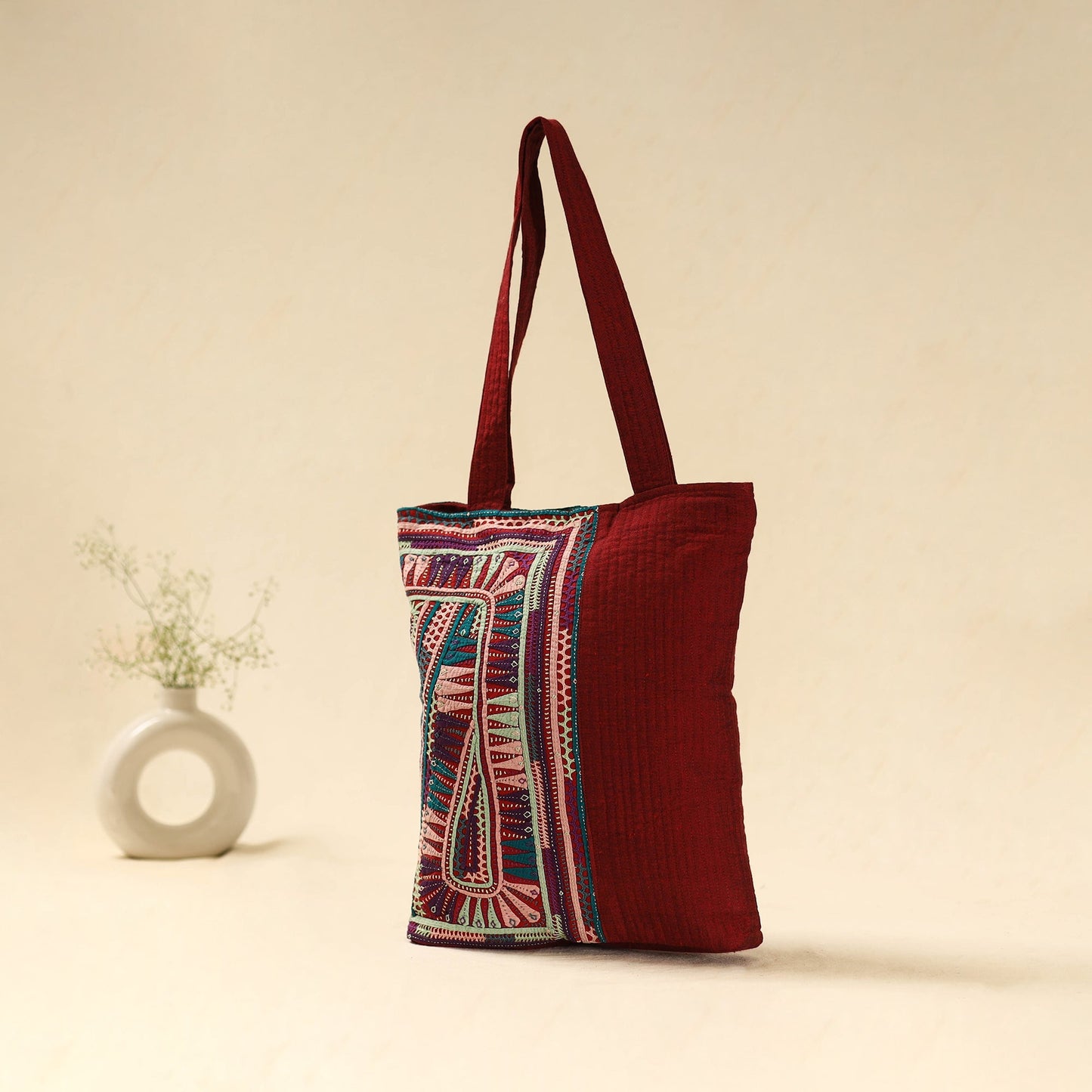 Kutch dhebariya hand embroidered shoulder bag 111