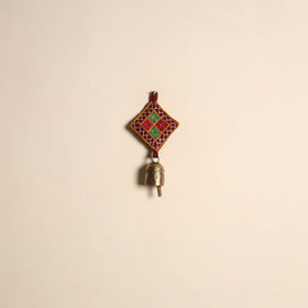 Kutch embroidery copper coated iron bell keychain 06