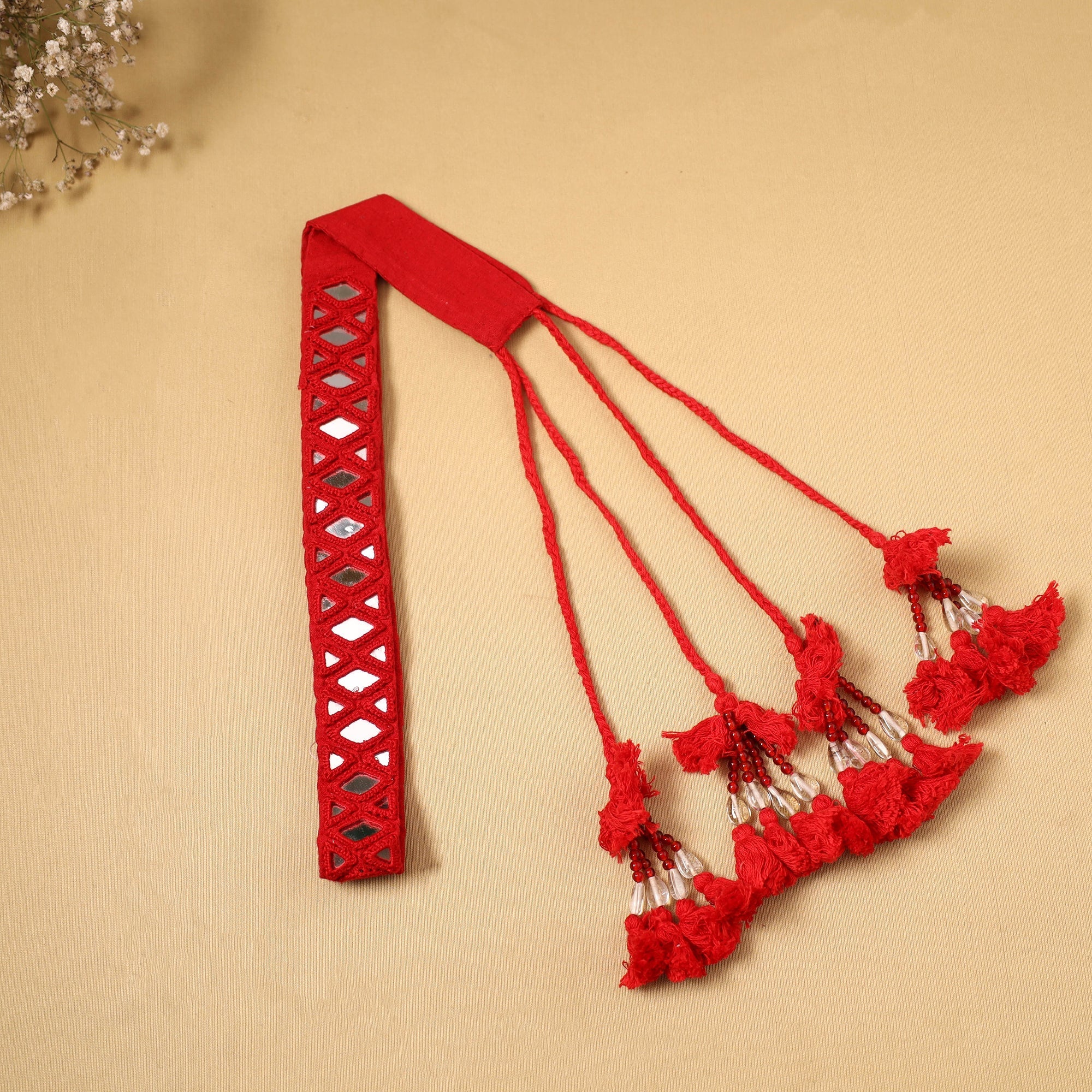 Kutch embroidery mirror work dori waist belt / kamarbandh