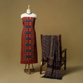 Kutch hand natural dyed 3pc unstitched dress material 28
