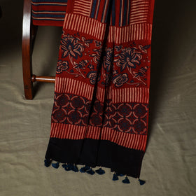 Kutch hand block ajrakh print natural dyed cotton 3pc