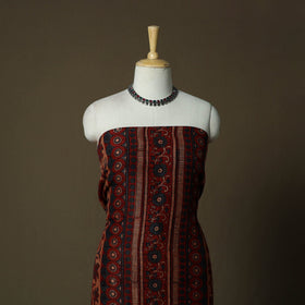 Kutch hand block ajrakh print natural dyed linen 2pc