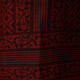 Kutch hand block ajrakh print natural dyed linen 2pc