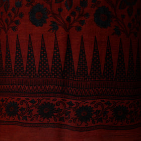 Kutch hand block ajrakh print natural dyed linen 2pc