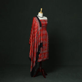 Kutch hand block ajrakh print natural dyed modal silk 2pc