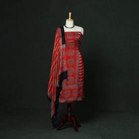Kutch hand block ajrakh print natural dyed modal silk 2pc