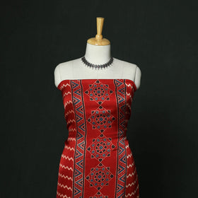 Kutch hand block ajrakh print natural dyed modal silk 2pc