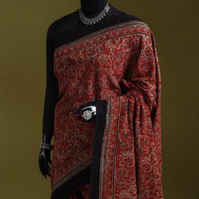 Kutch hand block print natural dyed pure mul cotton ajrakh