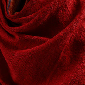 Red - kutch handspun handwoven desi wool shawl 23