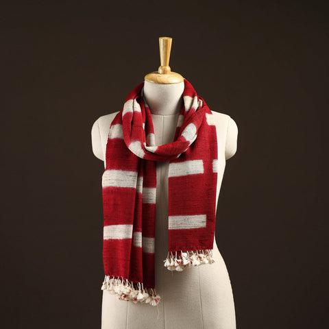 Kutch handwoven clamp dyed merino wool x katia silk shibori