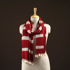 Kutch handwoven clamp dyed merino wool x katia silk shibori