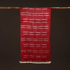 Kutch handwoven clamp dyed merino wool x katia silk shibori