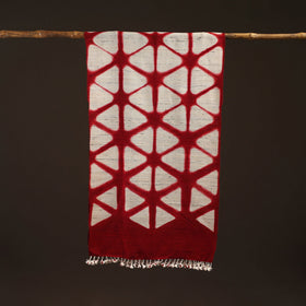 Kutch handwoven clamp dyed merino wool x katia silk shibori