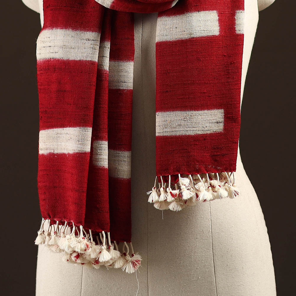 Kutch handwoven clamp dyed merino wool x katia silk shibori