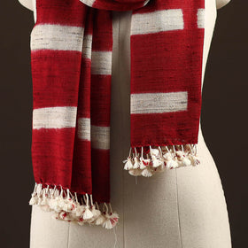 Kutch handwoven clamp dyed merino wool x katia silk shibori