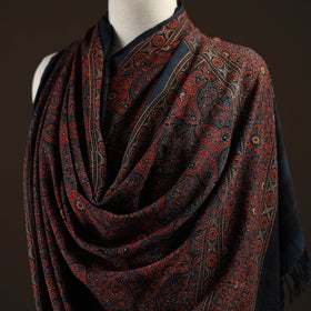 Kutch handwoven hand merino wool shawl 01 - handcrafted