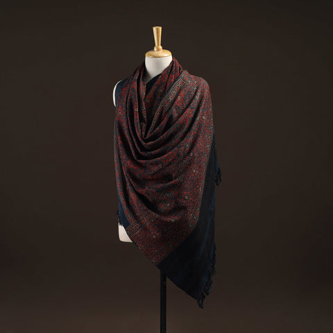 Kutch handwoven hand merino wool shawl 01 - handcrafted