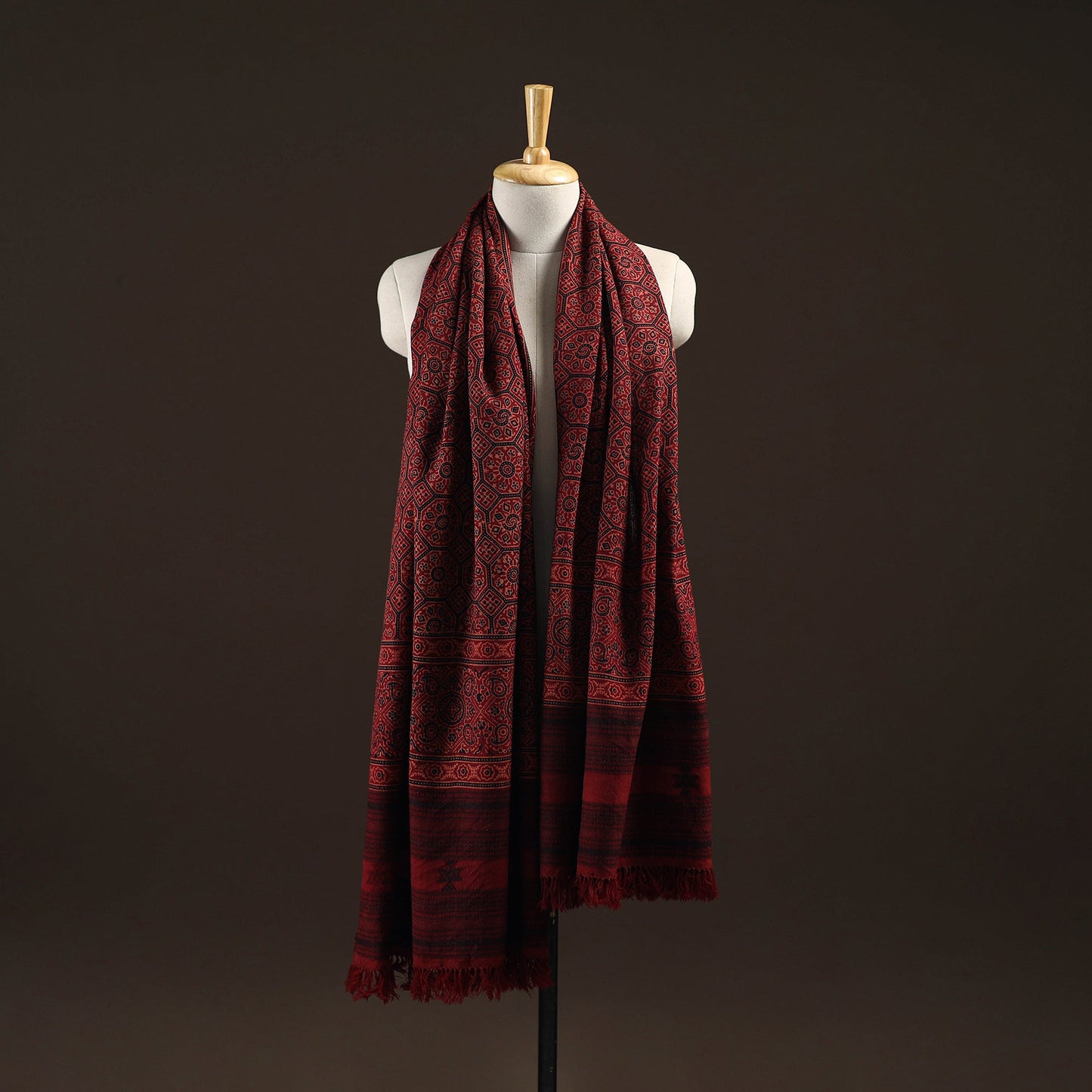 Kutch handwoven hand merino wool shawl 03 - handcrafted