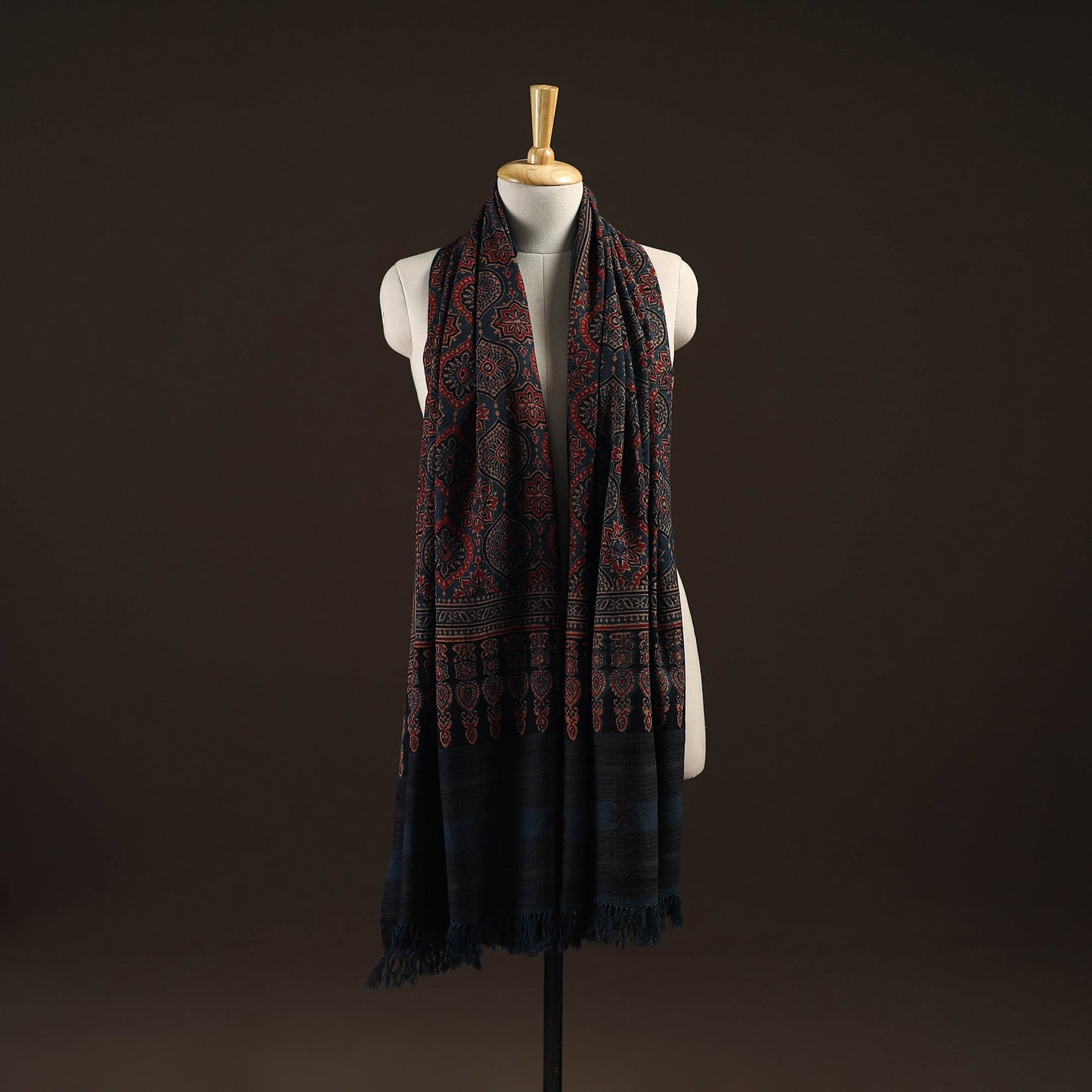 Kutch handwoven hand merino wool shawl 05 - handcrafted