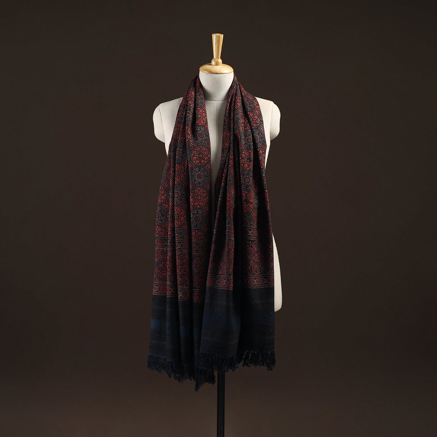 Kutch handwoven hand merino wool shawl 07 - handcrafted